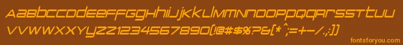 fuente PcapTerminalCondensedItalic – Fuentes Naranjas Sobre Fondo Marrón