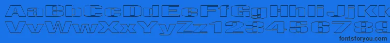 Telfho Font – Black Fonts on Blue Background