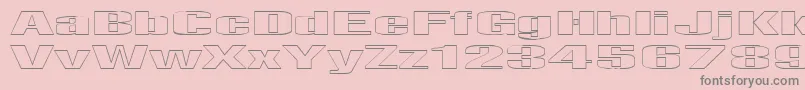 Telfho Font – Gray Fonts on Pink Background