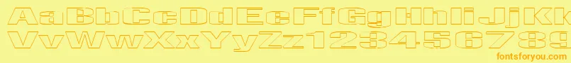 Telfho Font – Orange Fonts on Yellow Background