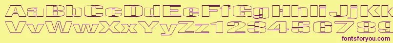 Telfho Font – Purple Fonts on Yellow Background