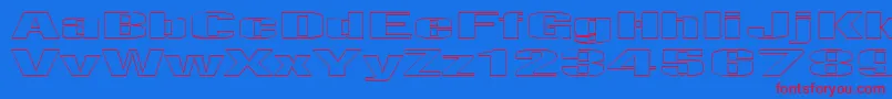 Telfho Font – Red Fonts on Blue Background