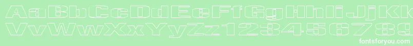 Telfho Font – White Fonts on Green Background