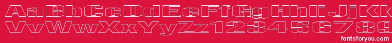 Telfho Font – White Fonts on Red Background