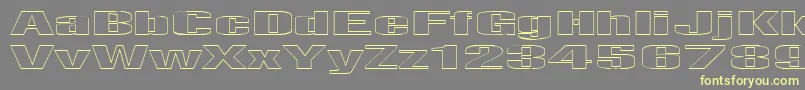 Telfho Font – Yellow Fonts on Gray Background