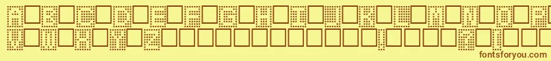 Fonte Toteboard – fontes marrons em um fundo amarelo