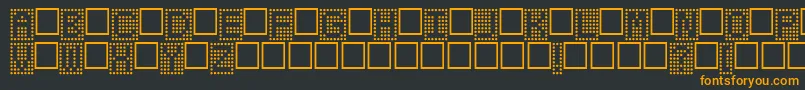 Fonte Toteboard – fontes laranjas em um fundo preto