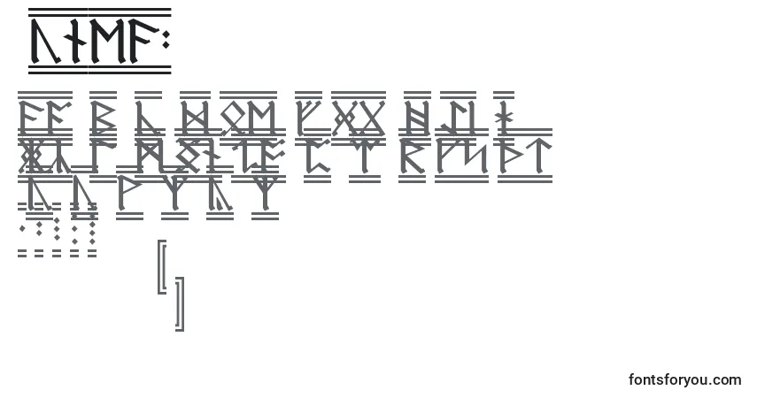Schriftart RuneA2 – Alphabet, Zahlen, spezielle Symbole
