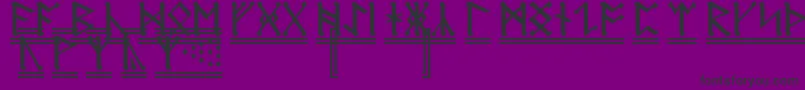 RuneA2 Font – Black Fonts on Purple Background