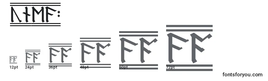 Größen der Schriftart RuneA2
