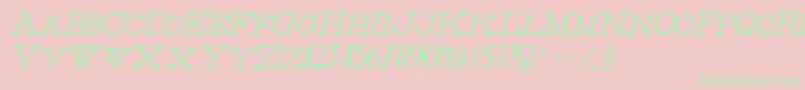 ThinHighItalic Font – Green Fonts on Pink Background