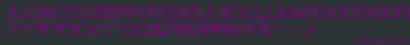 Шрифт ThinHighItalic – фиолетовые шрифты на чёрном фоне