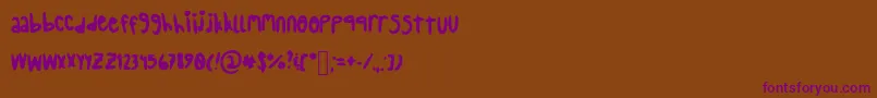 Шрифт SkippingStones – фиолетовые шрифты на коричневом фоне