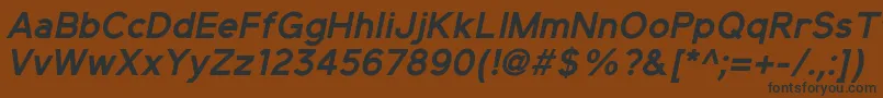 ElliotsansBolditalic Font – Black Fonts on Brown Background