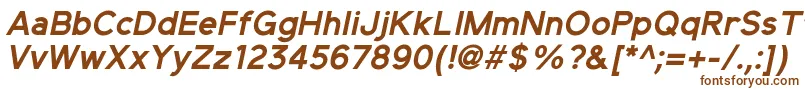 ElliotsansBolditalic-fontti – ruskeat fontit valkoisella taustalla