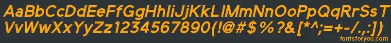 フォントElliotsansBolditalic – 黒い背景にオレンジの文字