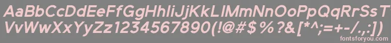 ElliotsansBolditalic Font – Pink Fonts on Gray Background