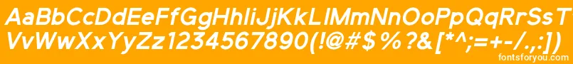 ElliotsansBolditalic Font – White Fonts on Orange Background
