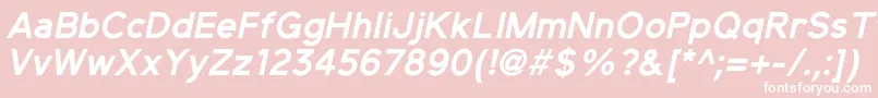 ElliotsansBolditalic Font – White Fonts on Pink Background