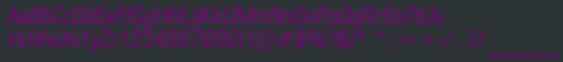 EuropecondItalic Font – Purple Fonts on Black Background