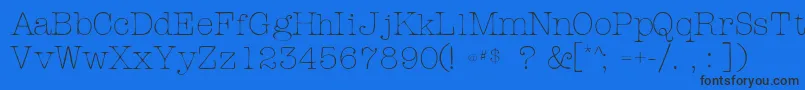 Roget Font – Black Fonts on Blue Background