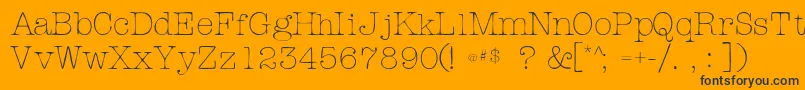 Roget Font – Black Fonts on Orange Background