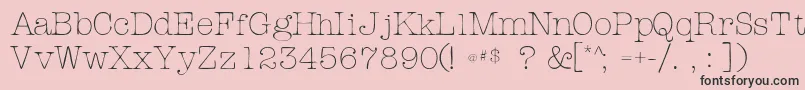 Roget Font – Black Fonts on Pink Background