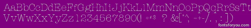 Roget Font – Green Fonts on Purple Background