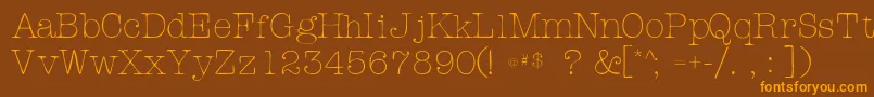 Roget Font – Orange Fonts on Brown Background