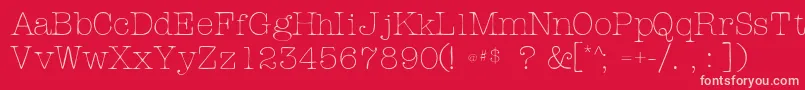 Roget Font – Pink Fonts on Red Background