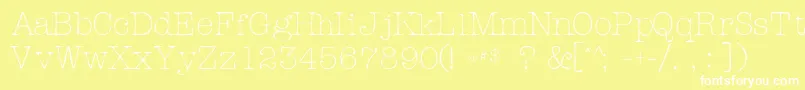 Roget Font – White Fonts on Yellow Background