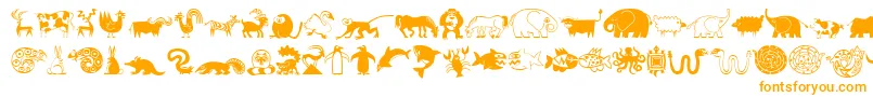 Czcionka MiniPicsLilCritters – pomarańczowe czcionki