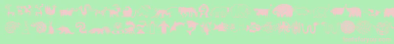 Police MiniPicsLilCritters – polices roses sur fond vert