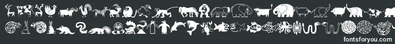 Шрифт MiniPicsLilCritters – белые шрифты