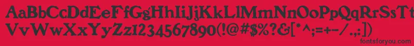 Benjamin Font – Black Fonts on Red Background