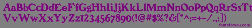 Benjamin Font – Purple Fonts on Gray Background
