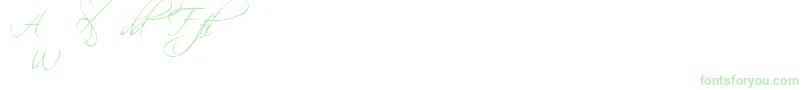フォントScriptinaAlternates – 緑のフォント
