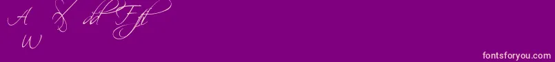 ScriptinaAlternates Font – Pink Fonts on Purple Background