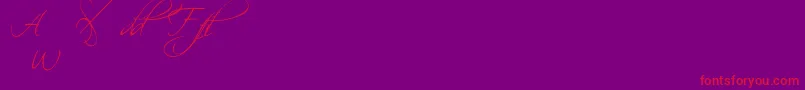ScriptinaAlternates Font – Red Fonts on Purple Background