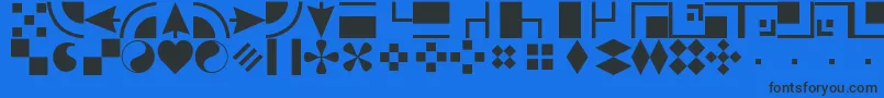 フォントBorderbatsGeo – 黒い文字の青い背景