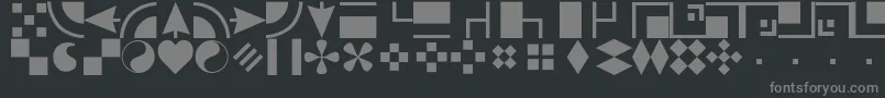 BorderbatsGeo Font – Gray Fonts on Black Background