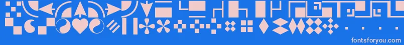 Шрифт BorderbatsGeo – розовые шрифты на синем фоне