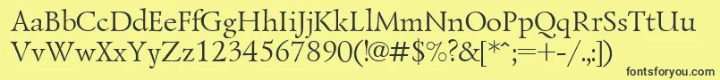 LazurskiCyrillic Font – Black Fonts on Yellow Background