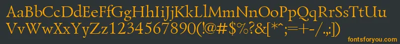 LazurskiCyrillic Font – Orange Fonts on Black Background