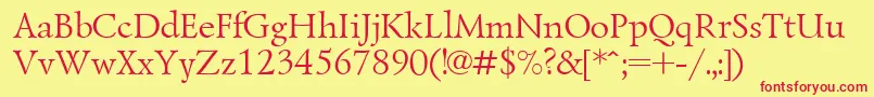 LazurskiCyrillic Font – Red Fonts on Yellow Background