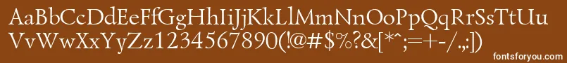 LazurskiCyrillic Font – White Fonts on Brown Background