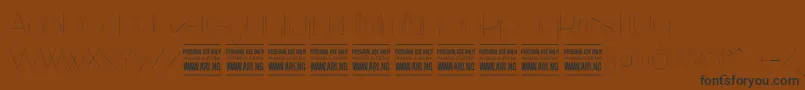 Police BunyaThinPersonal – polices noires sur fond brun