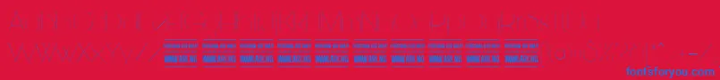 BunyaThinPersonal Font – Blue Fonts on Red Background