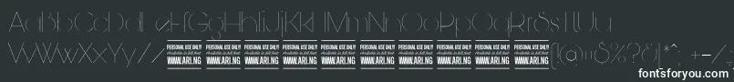 BunyaThinPersonal Font – White Fonts on Black Background