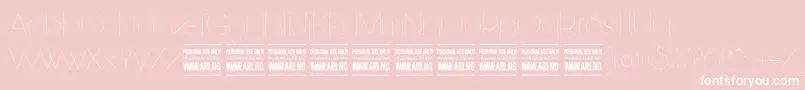 BunyaThinPersonal Font – White Fonts on Pink Background